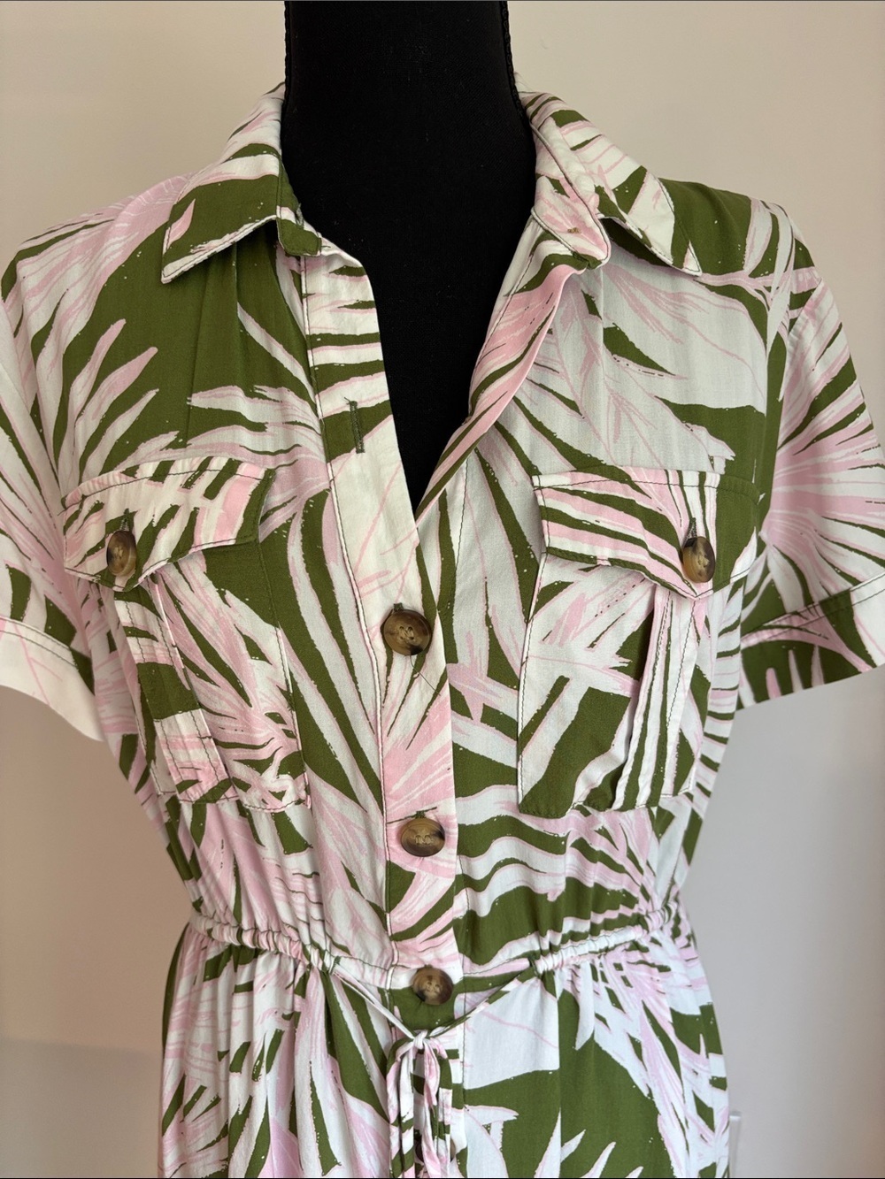 PERFECT LOFT Hawaiian tropical shirt dress small FLAWLESS - Picture 2 of 2